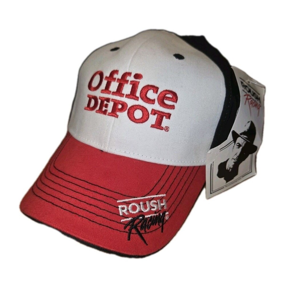 NASCAR Carl Edwards #99 Office Depot Hat NWT Roush Racing Strapback Red White